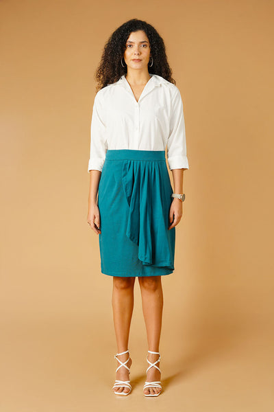 Teal Jersey Skirt