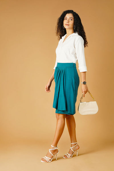Teal Jersey Skirt