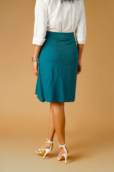 Teal Jersey Skirt