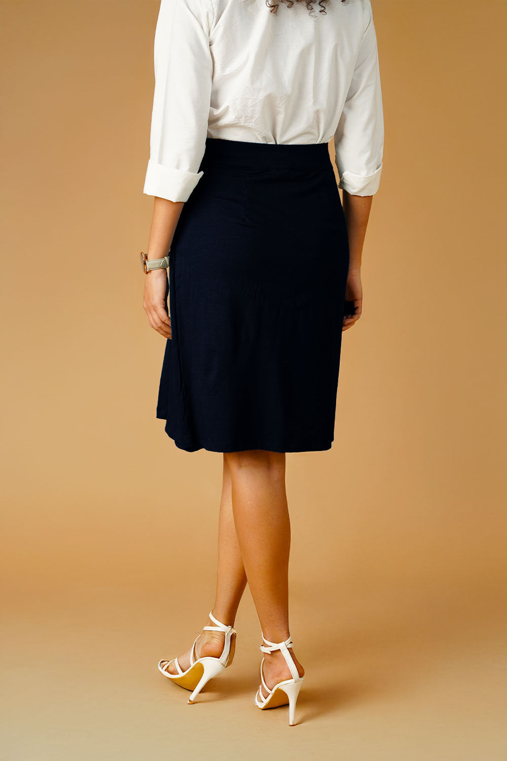 Navy Jersey Skirt
