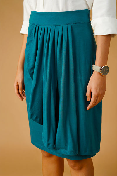Teal Jersey Skirt