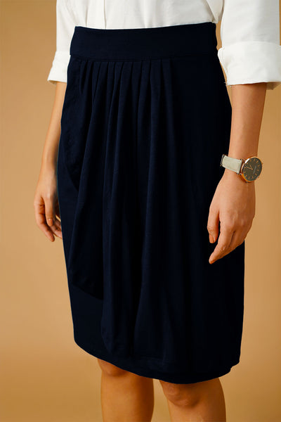 Navy Jersey Skirt