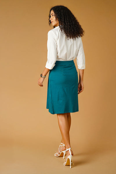 Teal Jersey Skirt