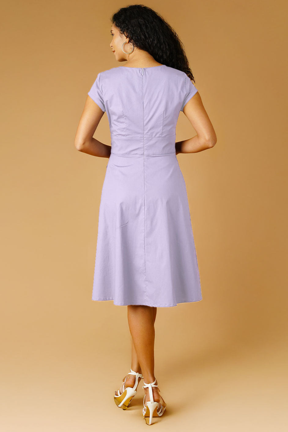 Poplin Lavender Midi Dress