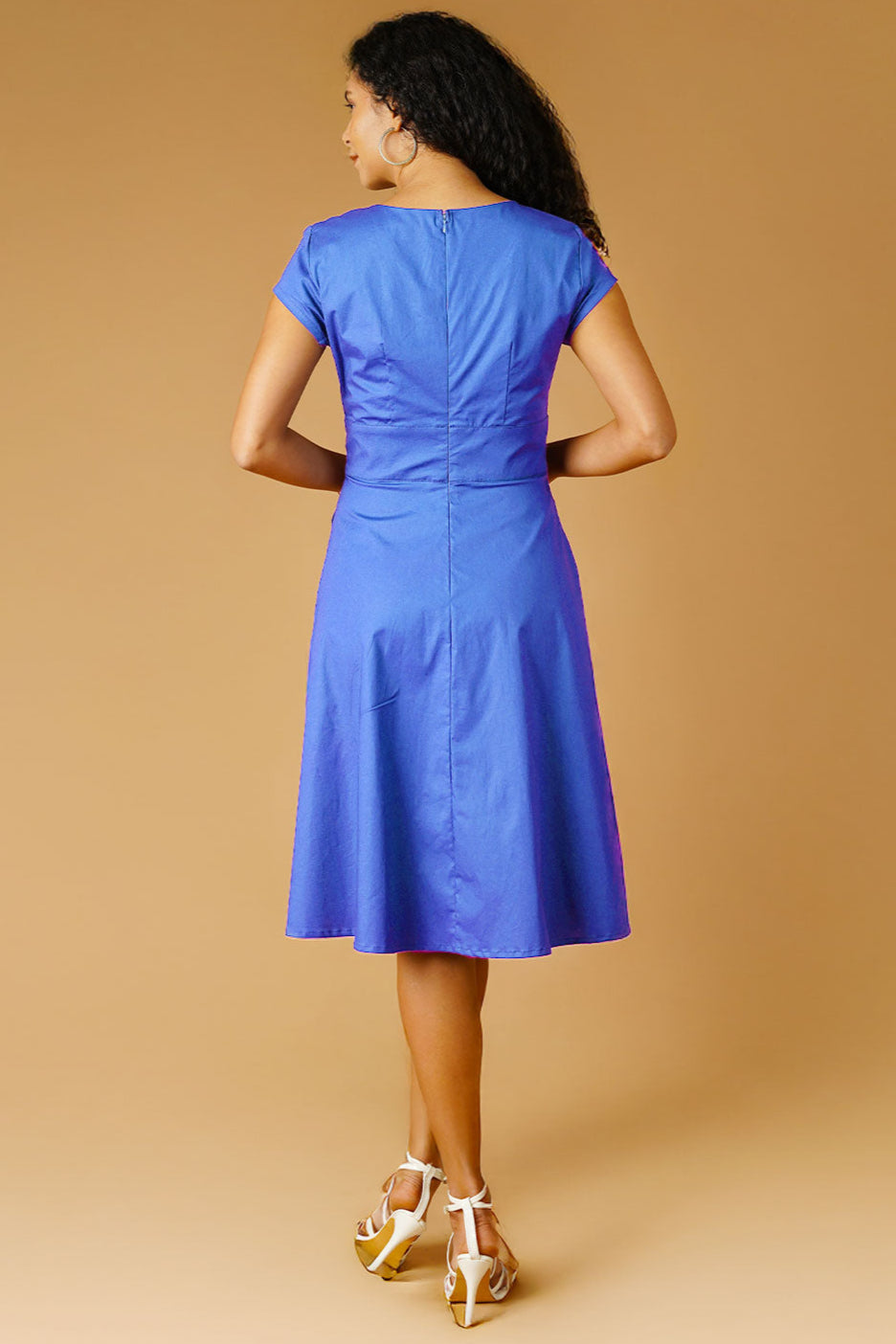 Poplin Blue  Midi Dress
