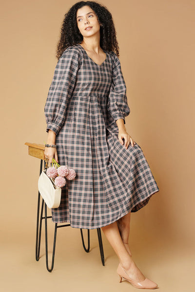 Premium Cotton Back Midi Dress