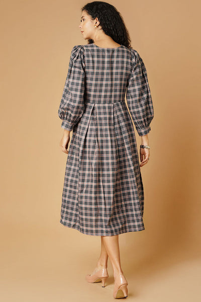 Premium Cotton Back Midi Dress