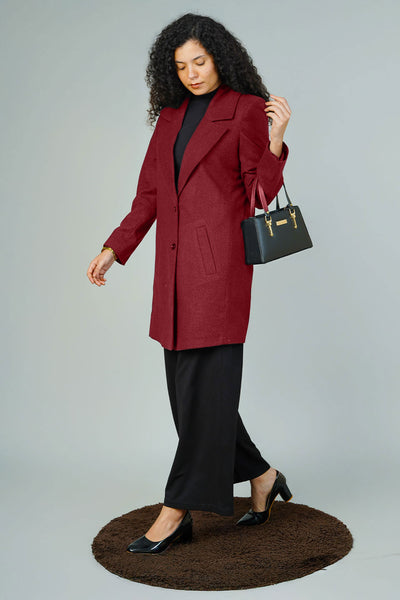 Tweed Maroon Blazer