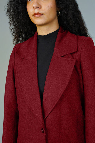 Tweed Maroon Blazer