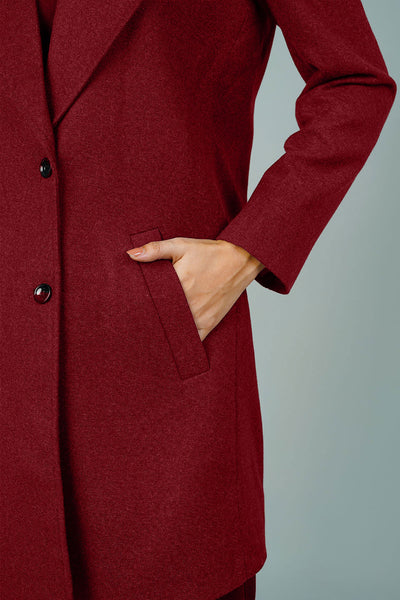 Tweed Maroon Blazer