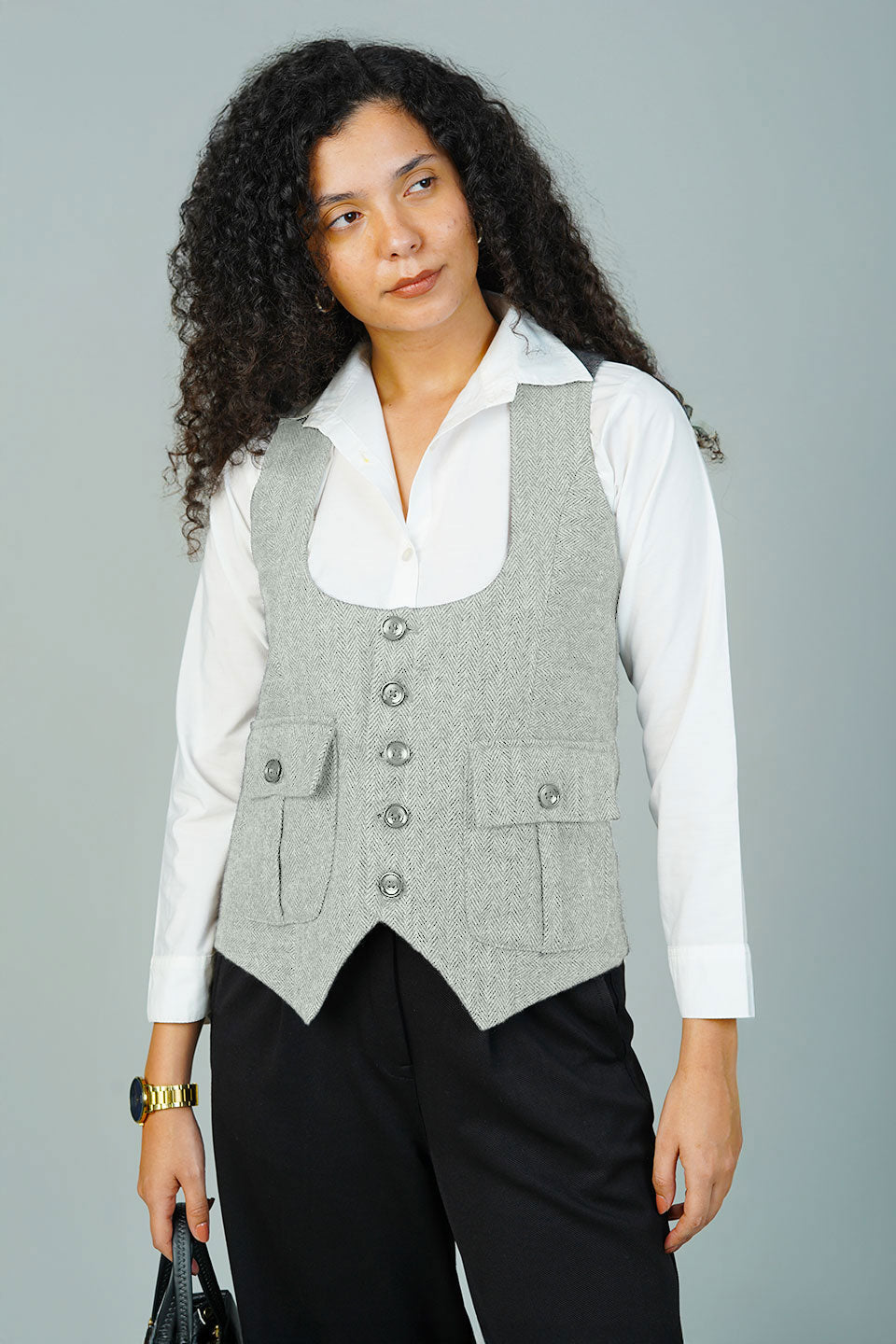 Tweedwool Green Waistcoat
