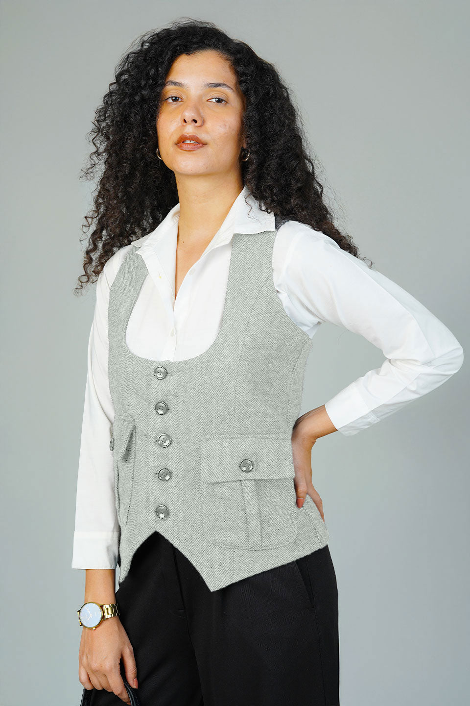 Tweedwool Green Waistcoat