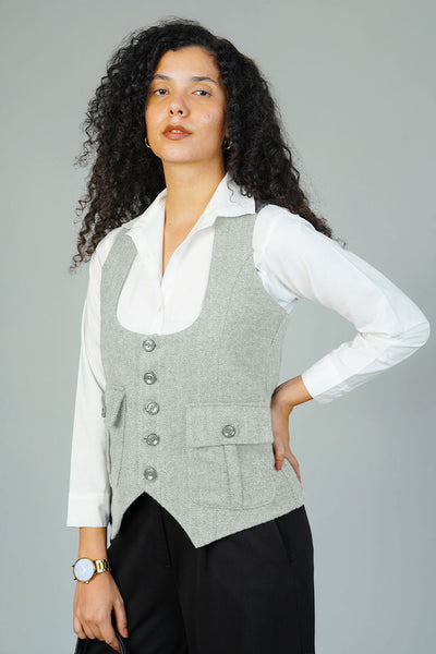 Tweedwool Green Waistcoat