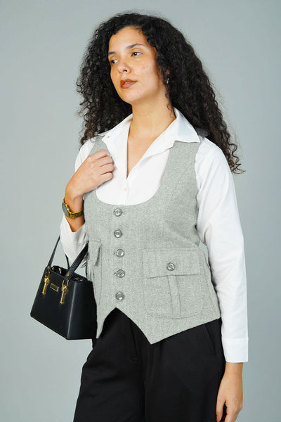 Tweedwool Green Waistcoat