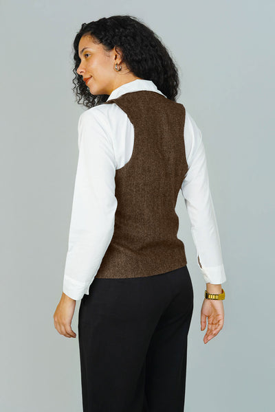 Tweedwool Brown Waistcoat