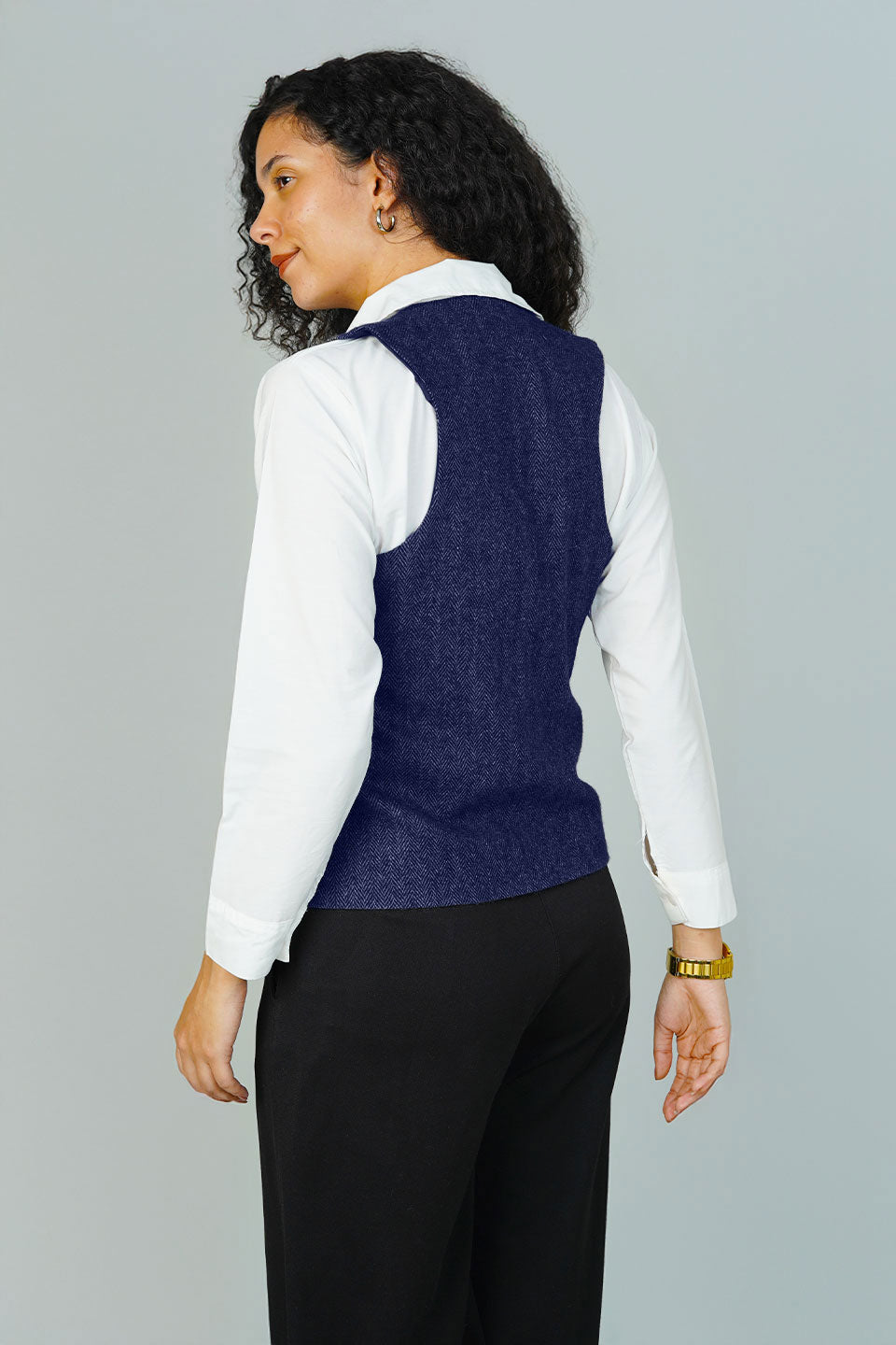 Tweedwool Blue Waistcoat