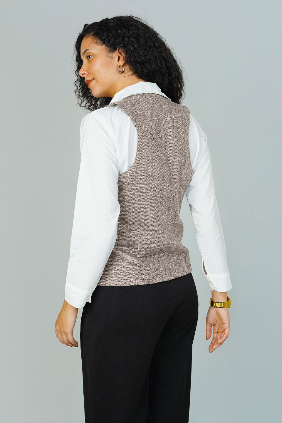 Tweedwool Beige Waistcoat