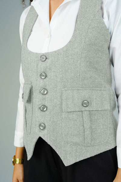 Tweedwool Green Waistcoat