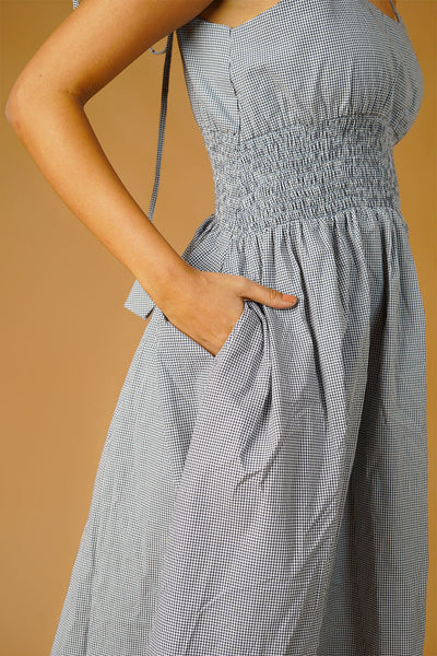 Premium Cotton White Midi Dress