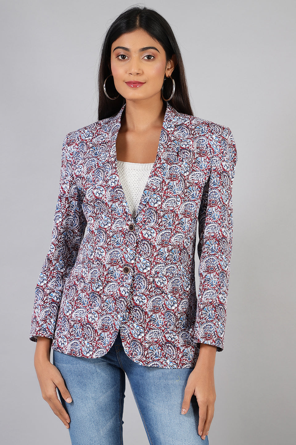 100% Cotton Multicolored Blazer