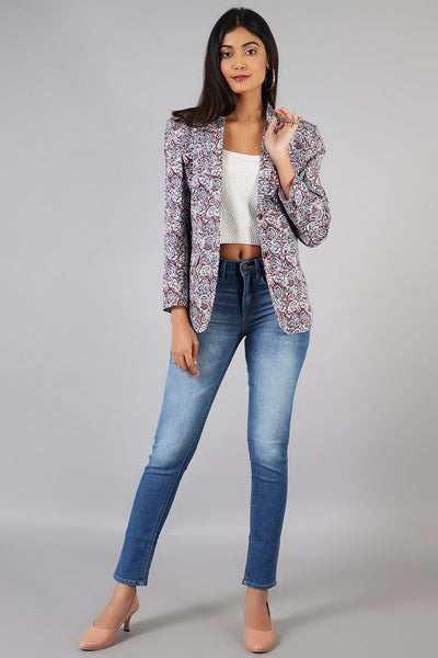 100% Cotton Multicolored Blazer