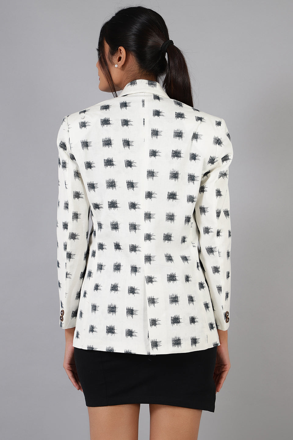 Cotton Linen White Blazer