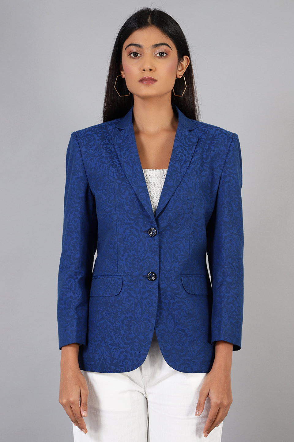 100% Cotton Blue Blazer