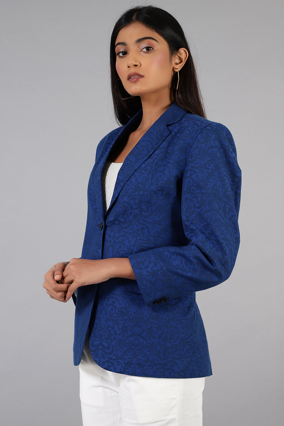 100% Cotton Blue Blazer