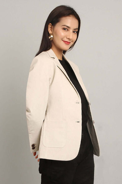 Corduroy Beige Cotton Bazer