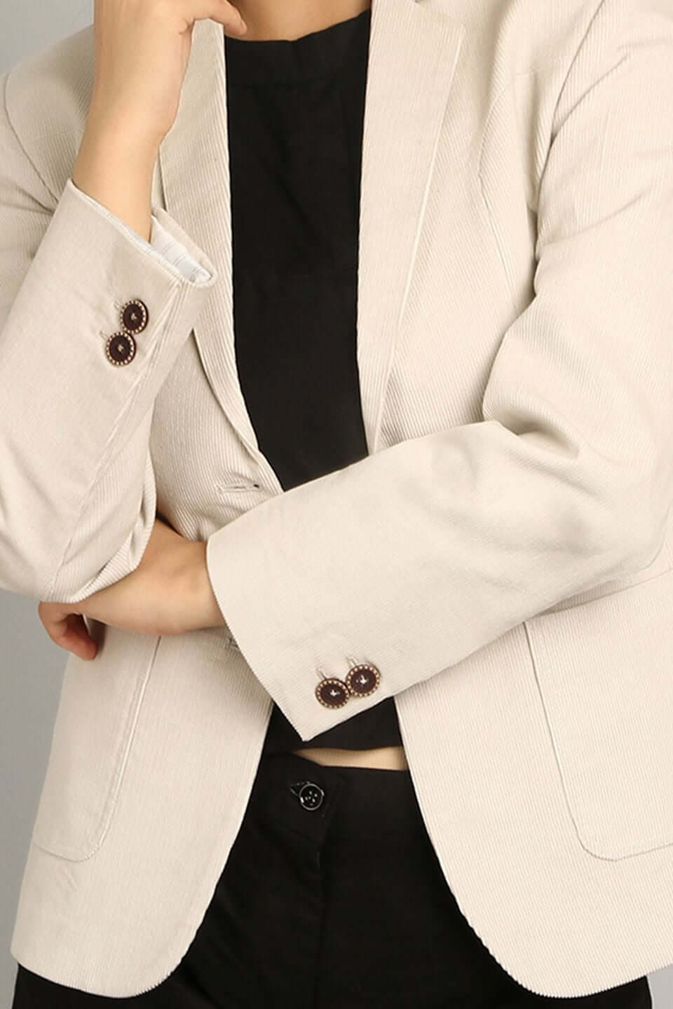 Corduroy Beige Cotton Bazer