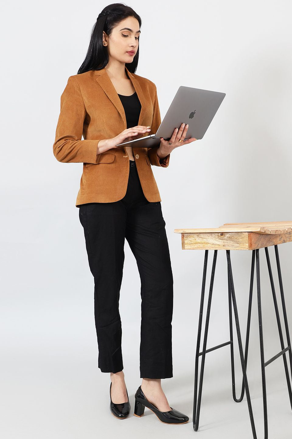 Corduroy Brown Cotton  Blazer