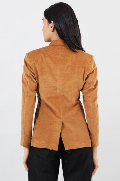 Corduroy Brown Cotton  Blazer