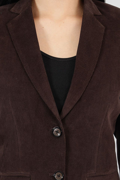 Corduroy Brown 1 Cotton  Blazer