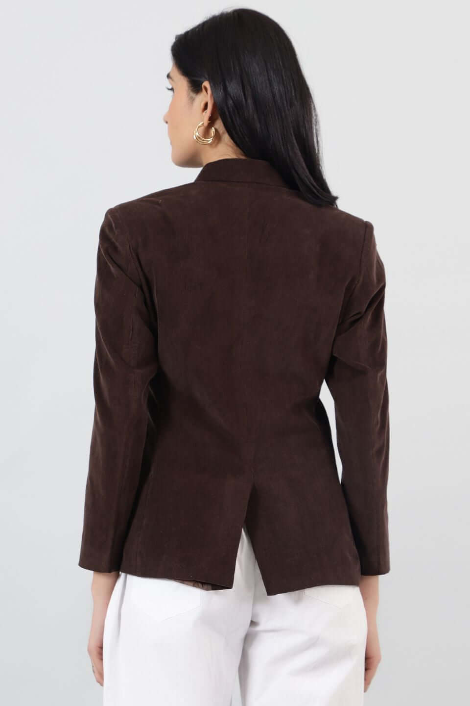Corduroy Brown 1 Cotton  Blazer