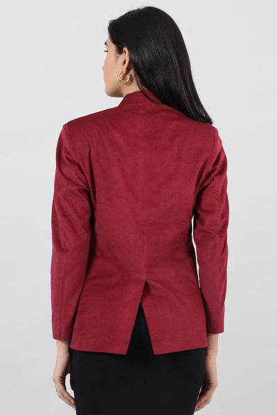 Corduroy Red Cotton  Blazer