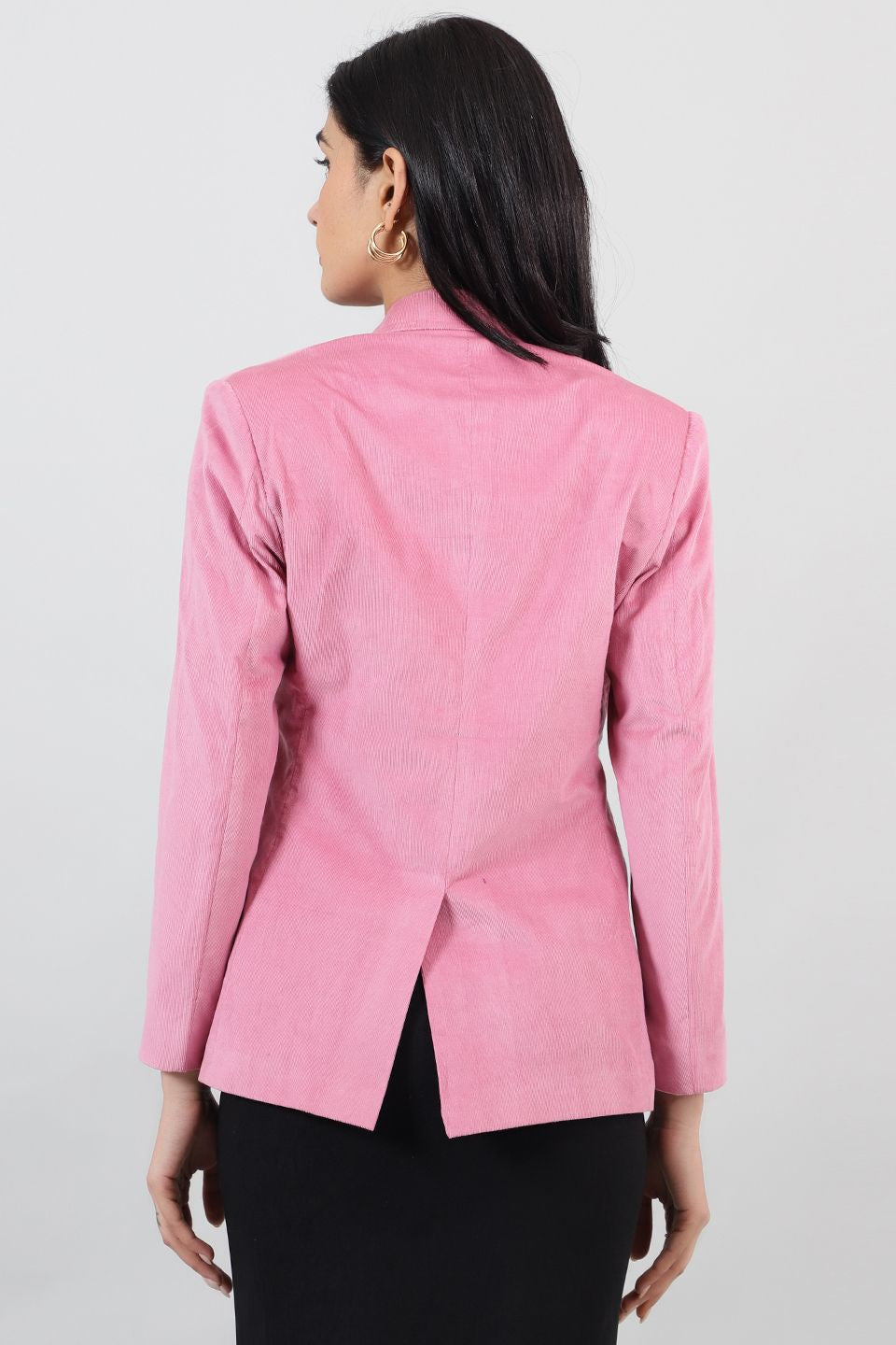 Corduroy Pink Cotton  Blazer