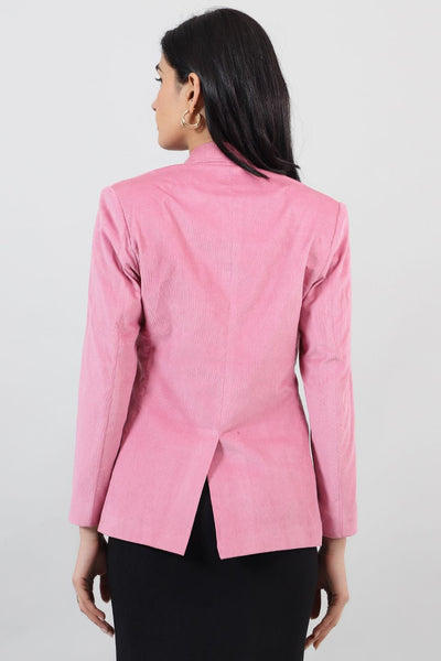 Corduroy Pink Cotton  Blazer