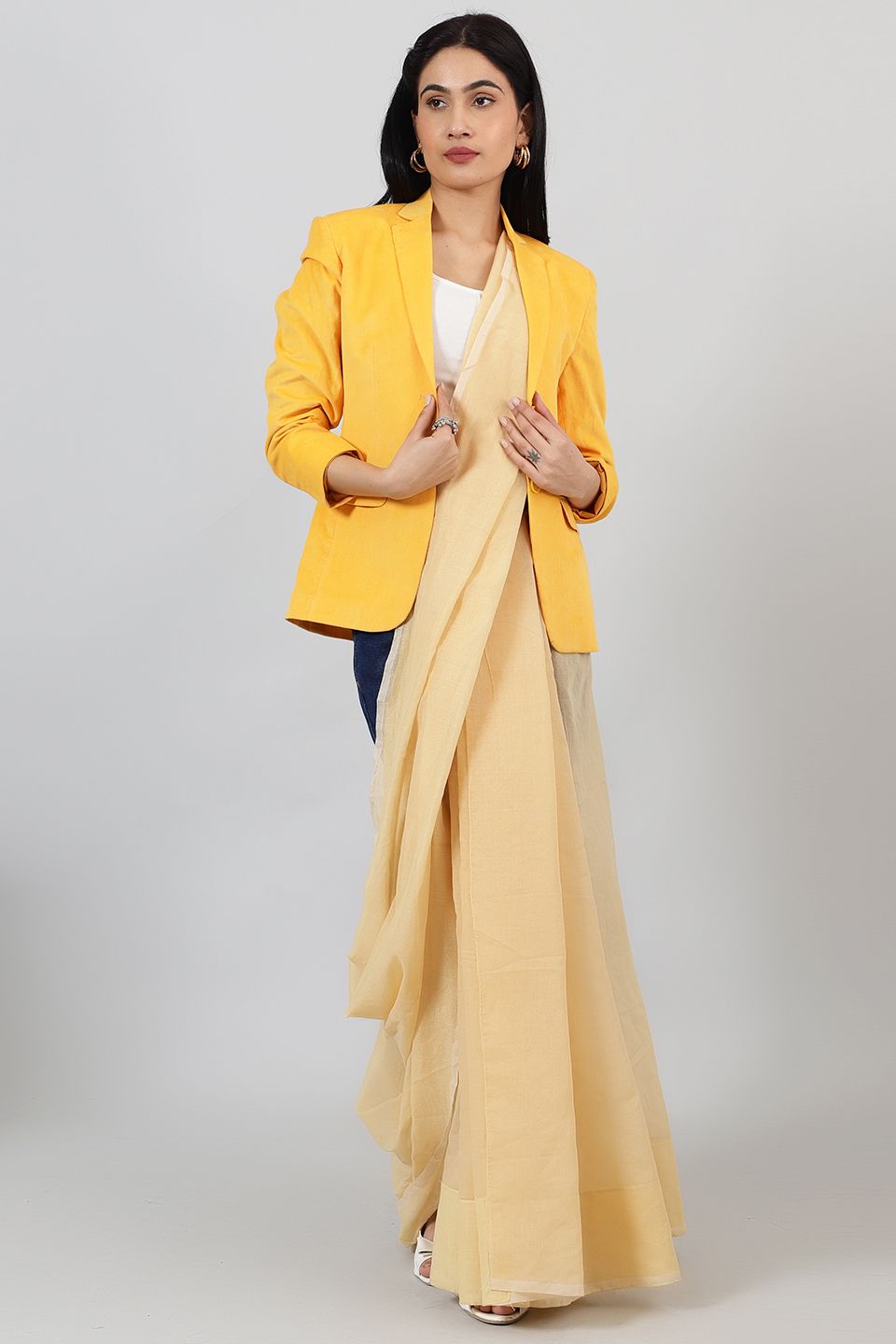 Corduroy Yellow Cotton  Blazer