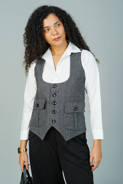 Tweedwool Grey Waistcoat