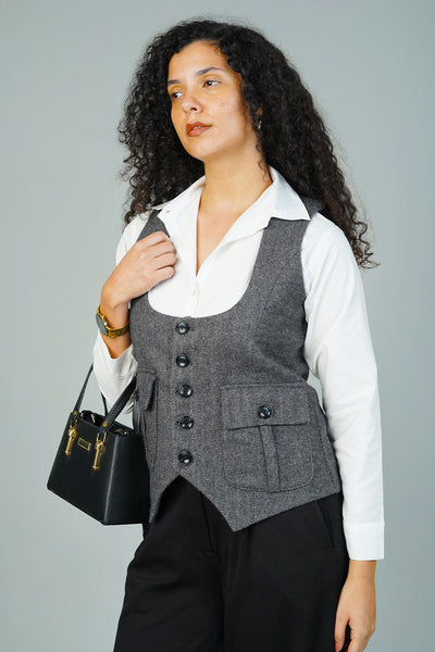 Tweedwool Grey Waistcoat