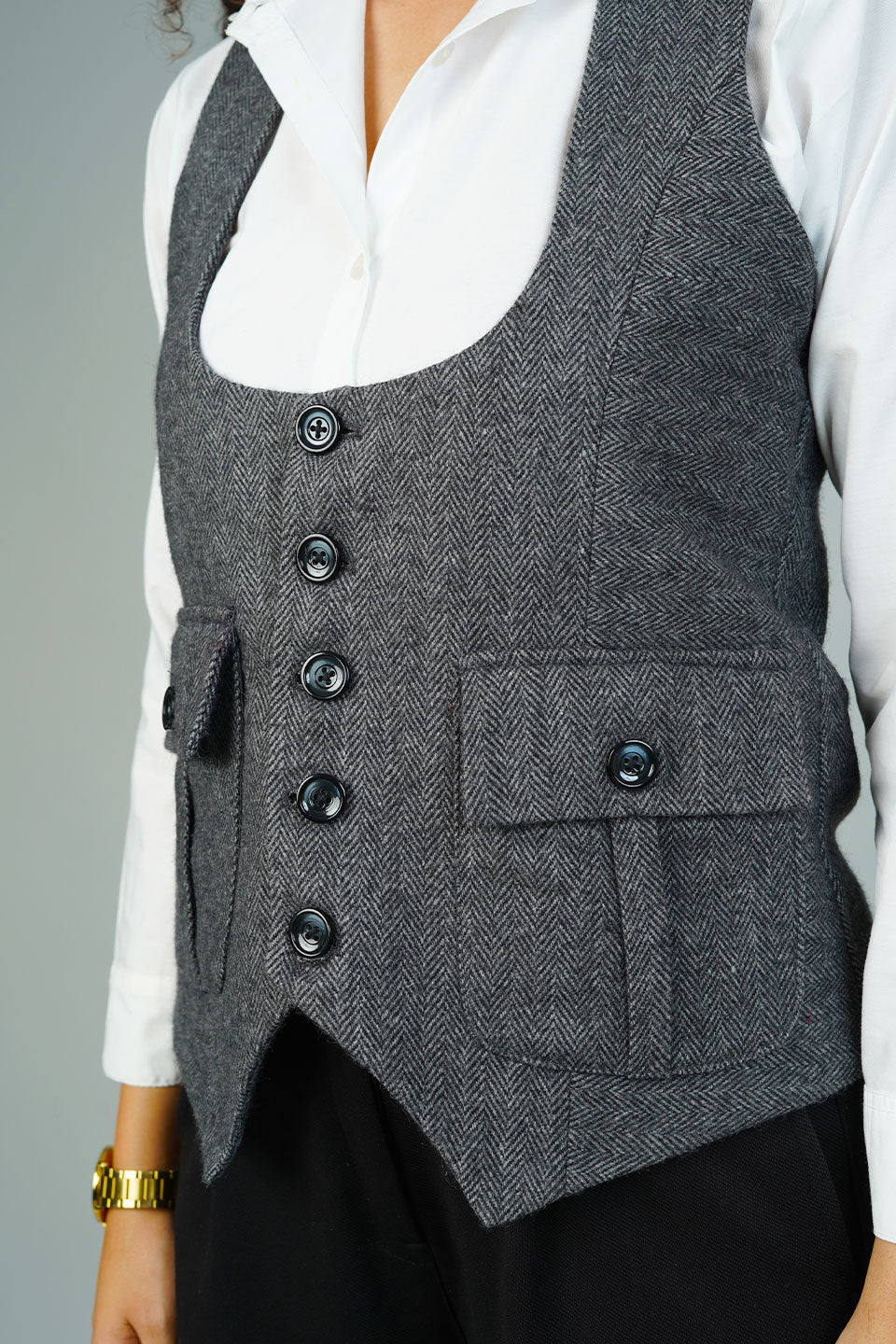 Tweedwool Grey Waistcoat