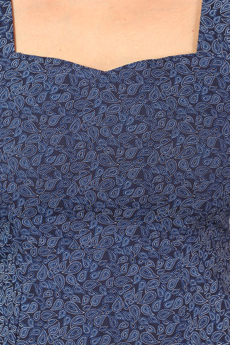 100% Cotton Mini Blue Dress