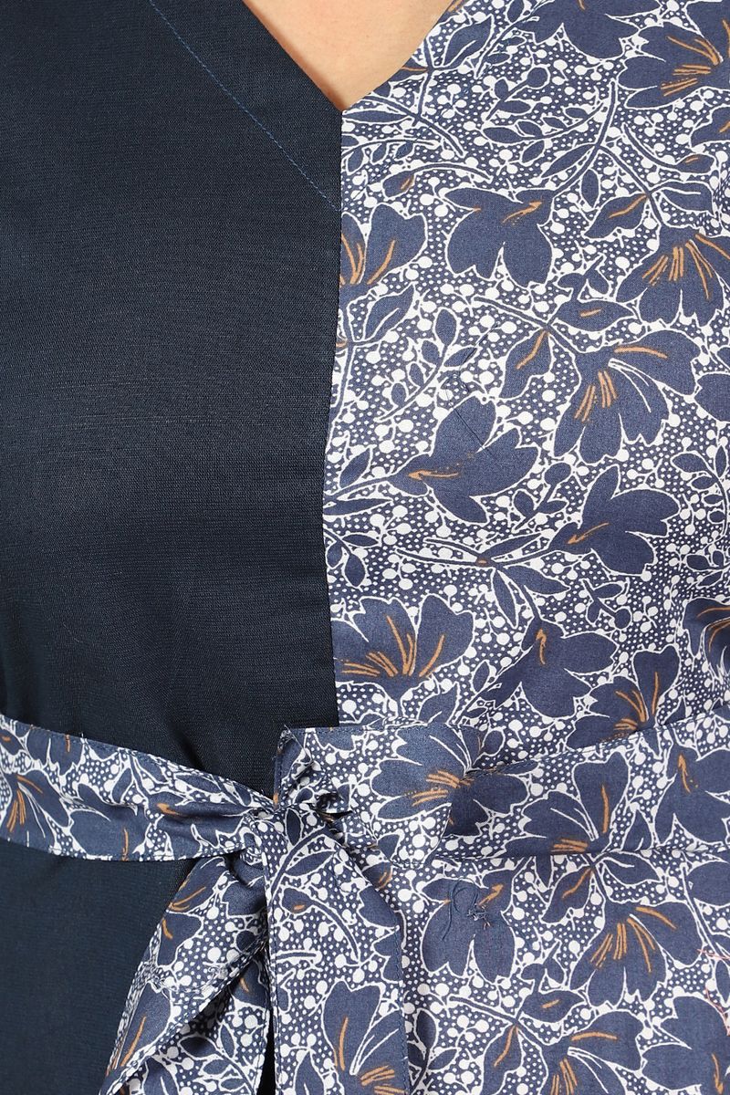 100% Cotton Mini Blue Dress