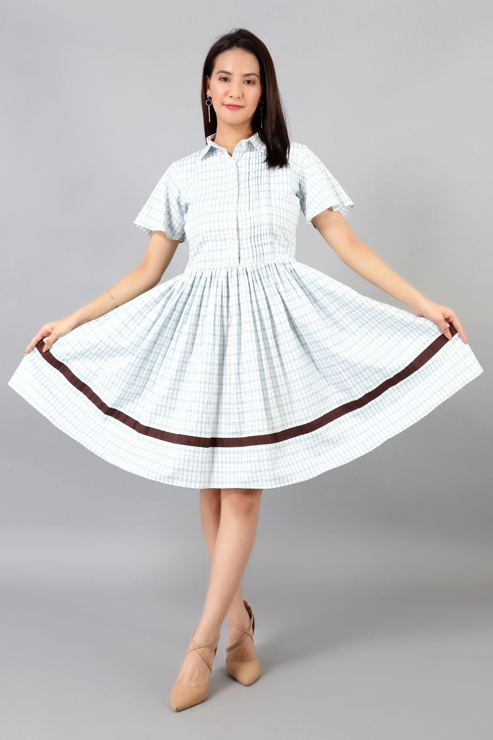 Cotton Midi White Dress