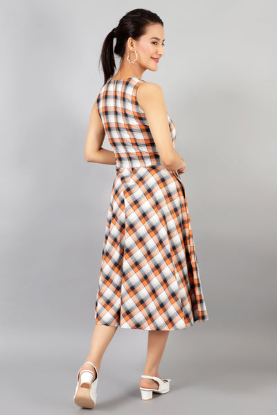 Cotton Midi Multicolored Dress
