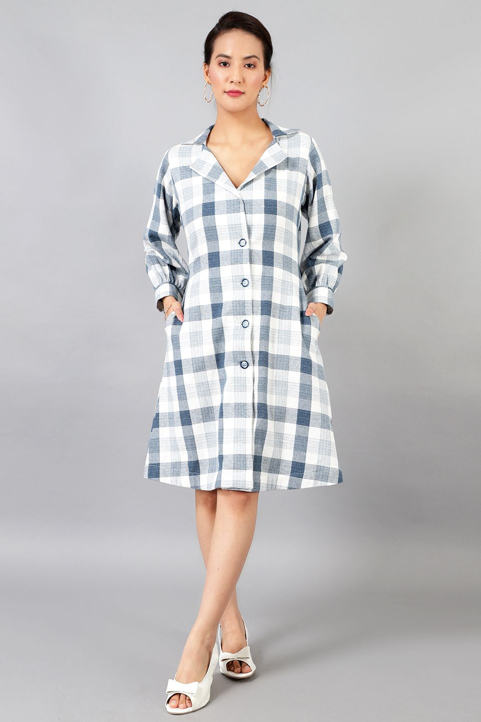 Cotton Midi White Dress