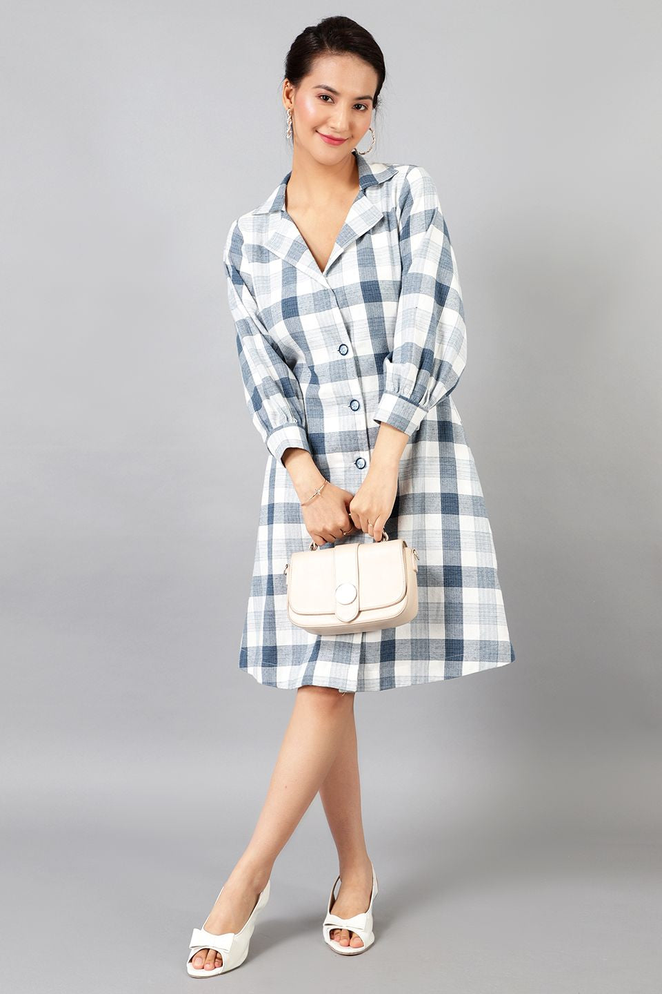 Cotton Midi White Dress